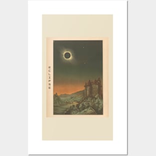 Medieval Castle during Eclipse. Posters and Art